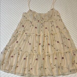 Trixxi Cream Floral Kids Dress